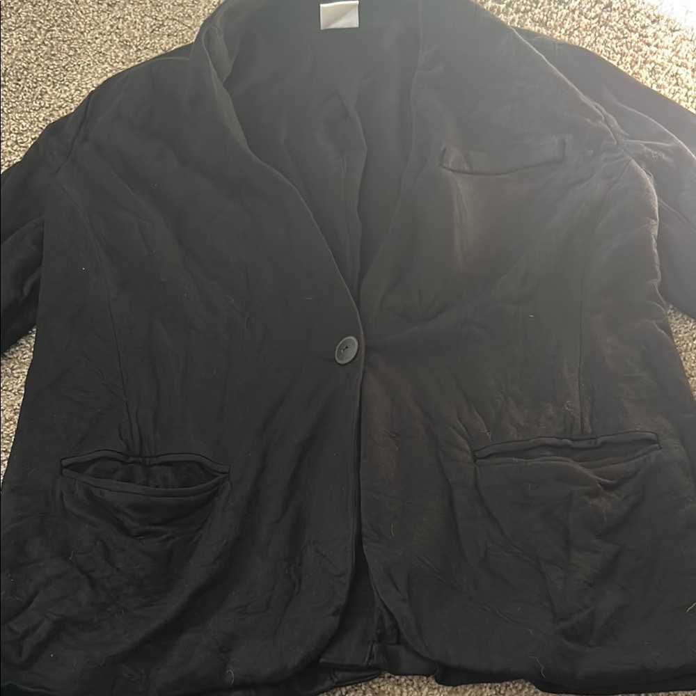 SOMA BLACK KNIT BLAZER